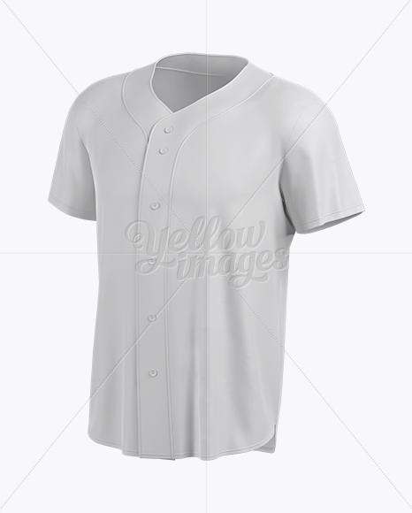 Men&#039;s Baseball Jersey Mockup - Halfside View