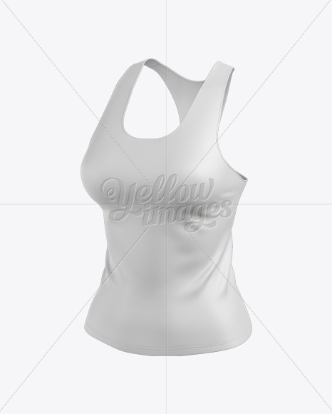 Women's Tank Top Mockup - Halfside View