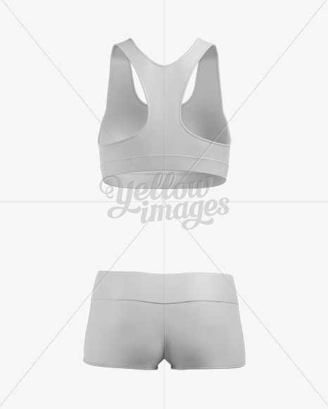 Women's Fitness Kit Mockup - Back View