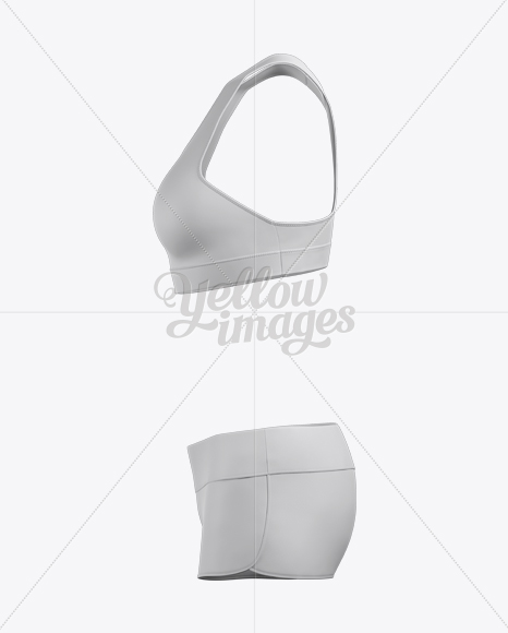 Women&#039;s Fitness Kit Mockup - Side View