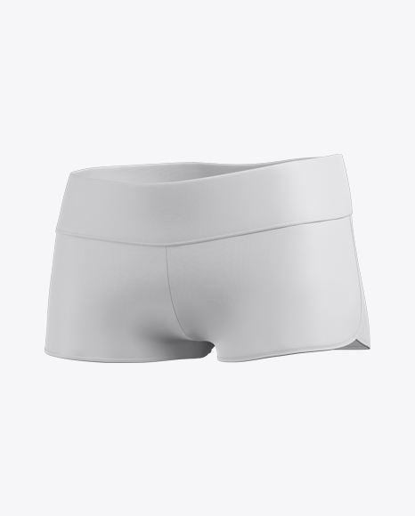 Women's Fitness Shorts Mockup - Halfside View