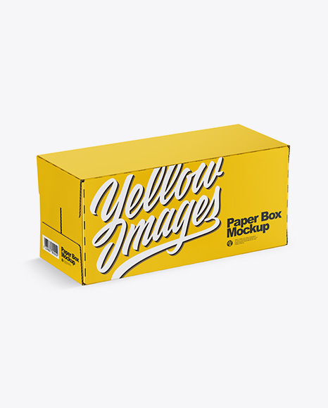 Glossy Paper Box Mockup - Wrapping paper mockup