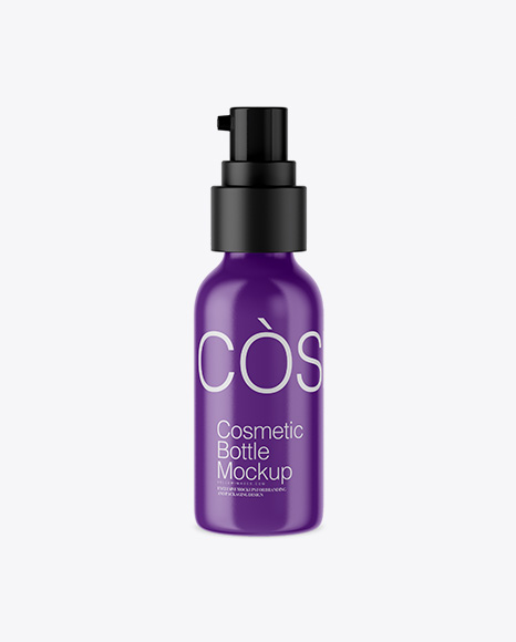 Glossy Cosmetic Bottle Mockup