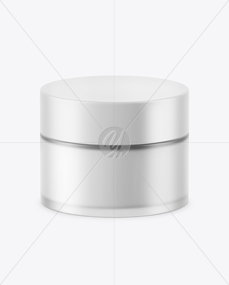 Frosted Glass Cosmetic Jar Mockup