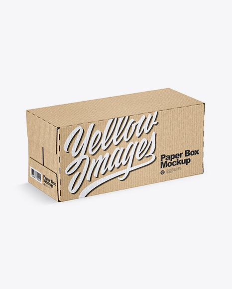 Kraft Paper Box Mockup - Wrapping paper mockup