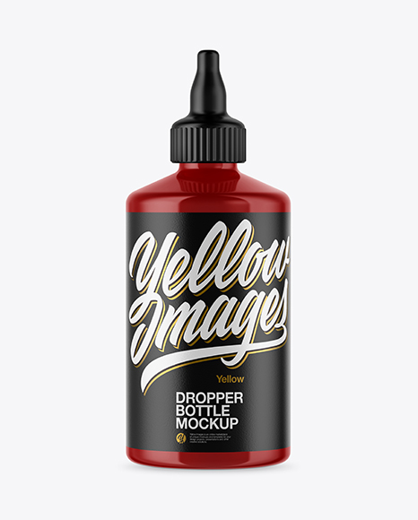 Glossy Dropper Bottle Mockup