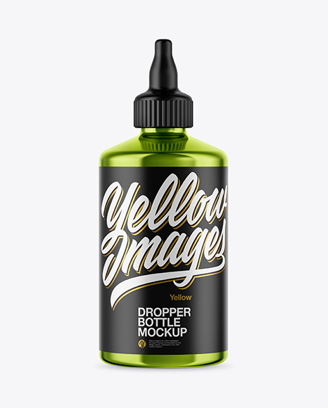 Metallic Dropper Bottle Mockup