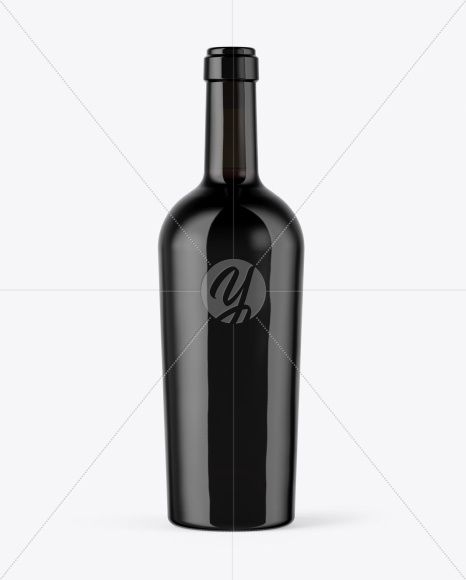 Dark Glass Bottle Mockup