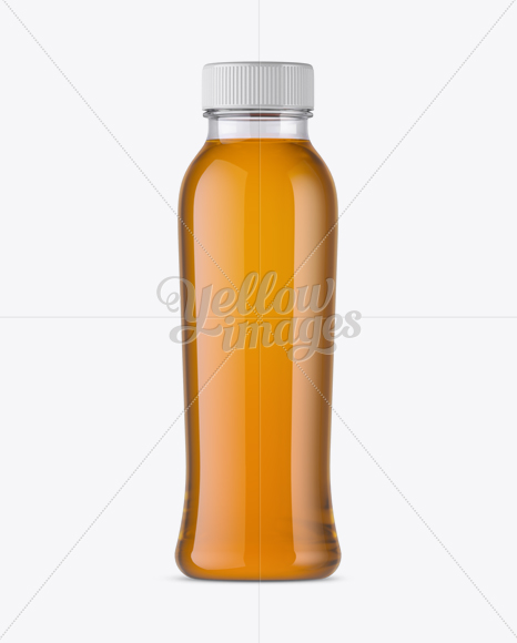 Plastic Juice Bottle Mockup - Front View