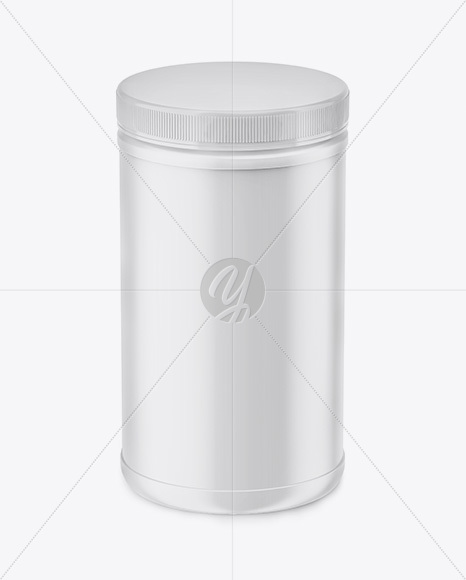 Matte Plastic Jar Mockup - High-Angle Shot