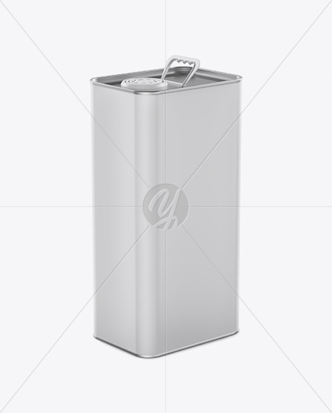 Matte Square Tin Can Mockup