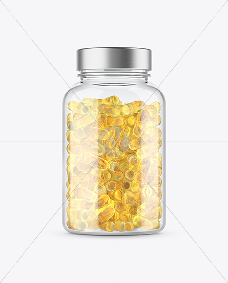 Clear Plastic Fish Oil Bottle Mockup - Free Download Images High