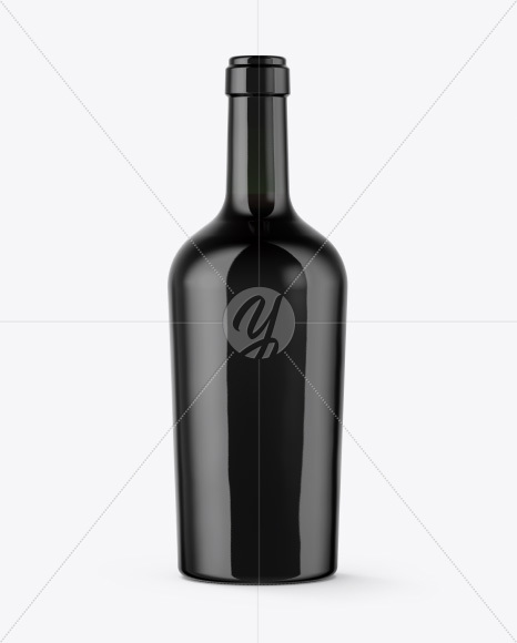 Dark Glass Bottle Mockup