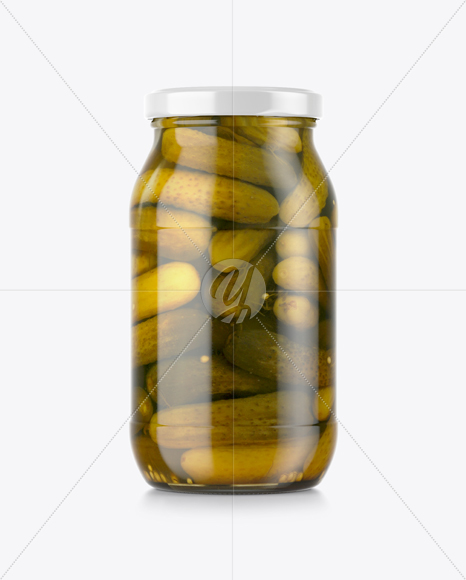 Pickled Cucumbers Jar Mockup