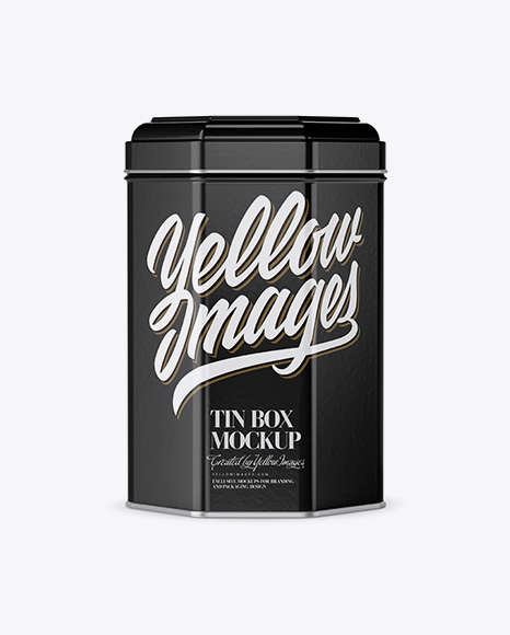 Glossy Tin Box Mockup