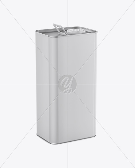 Matte Square Tin Can Mockup