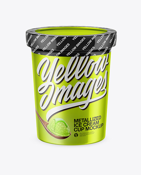 Metallized Ice Cream Cup Mockup