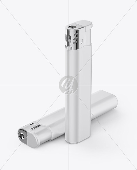 Matte Plastic Lighter Mockup