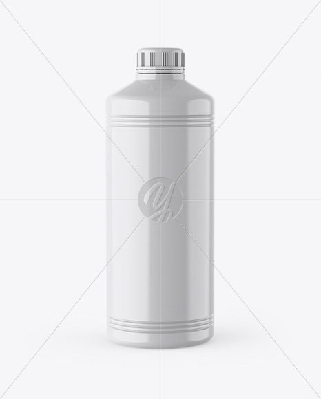 Glossy Plastic Bottle Mockup