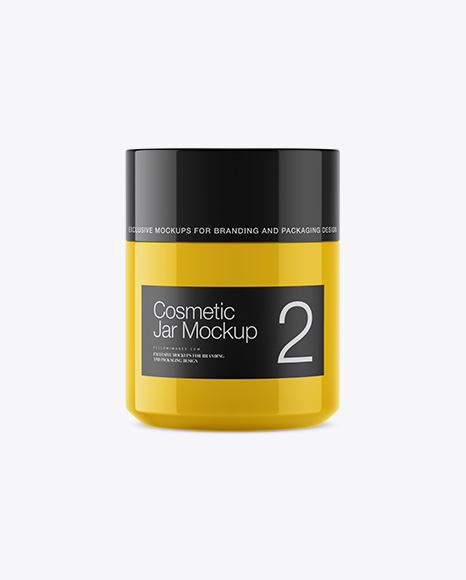 Glossy Cosmetic Jar Mockup