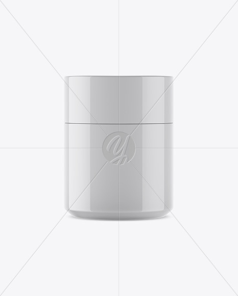 Glossy Cosmetic Jar Mockup