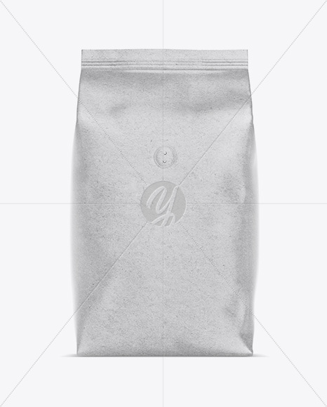 1kg Kraft Paper Coffee Bag Mockup