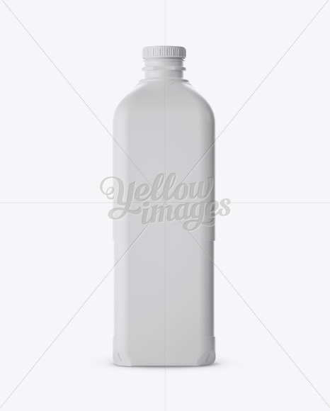 2L Matt Plastic Milk Jug Mockup - Front and Back Views