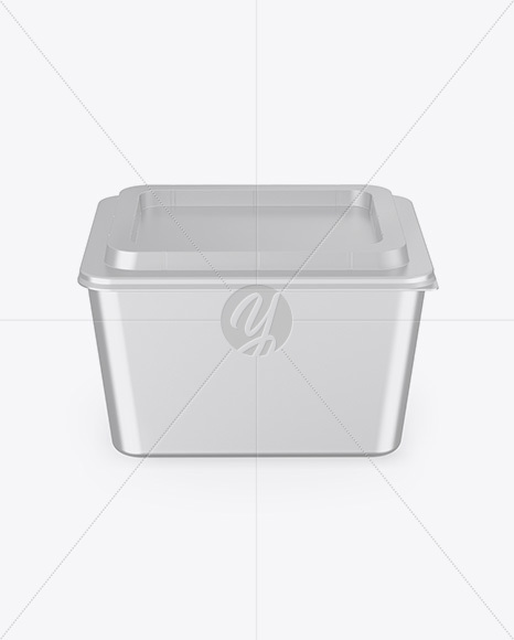 Metallized Plastic Container Mockup