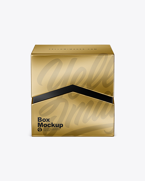 Metallic Box Mockup - Rectangle box mockup