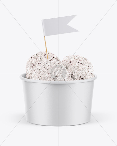 Paper Ice Cream Cup Mockup