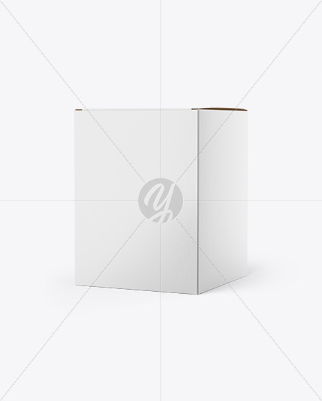 Paper Box Mockup - Half Side View