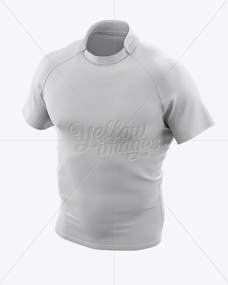 Men’s Rugby Jersey Mockup - Halfside View