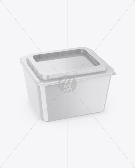 Glossy Plastic Container Mockup