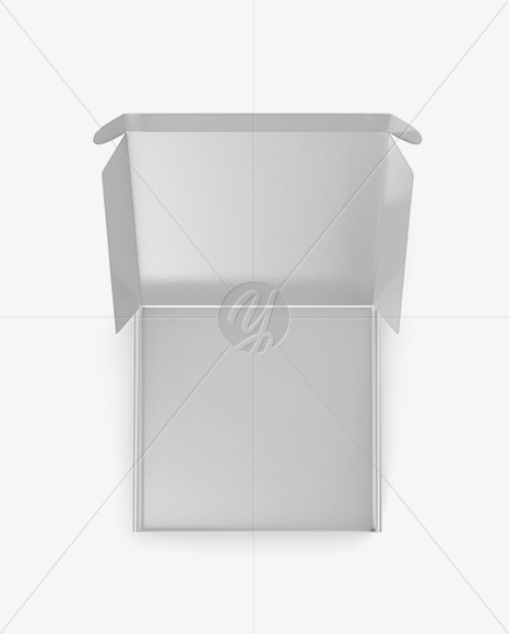 Opened Glossy Paper Box Mockup