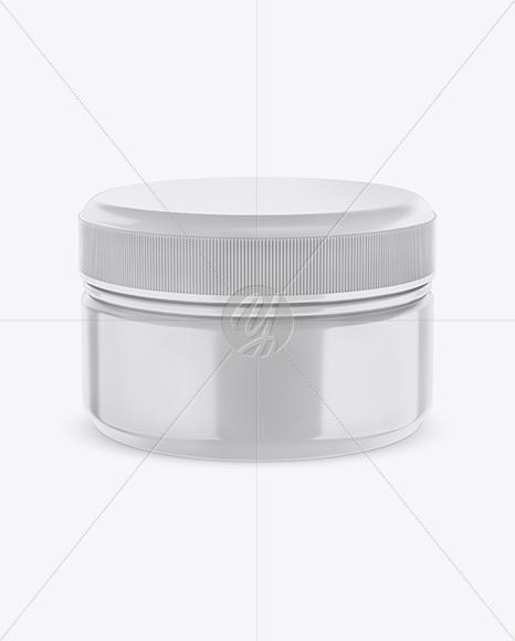 Glossy Cosmetic Jar Mockup