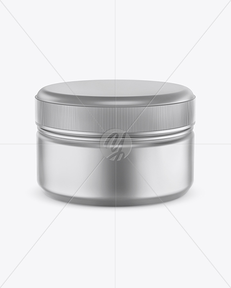 Metallic Cosmetic Jar Mockup