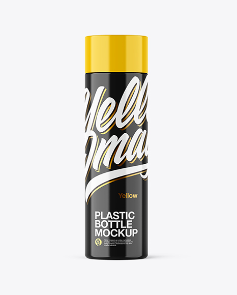 Glossy Plastic Bottle Mockup