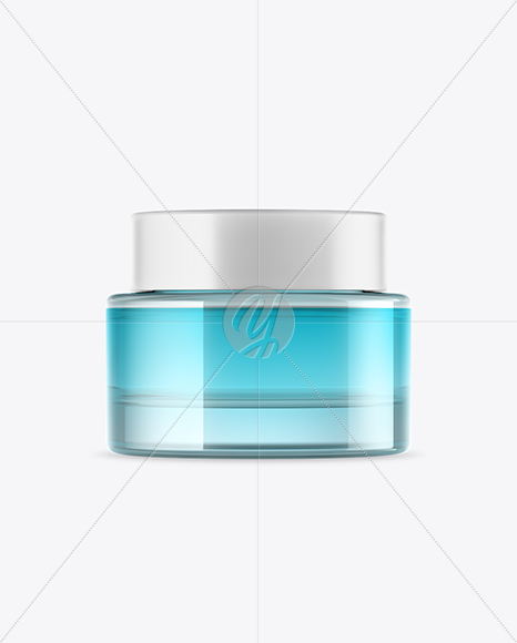 Glass Cosmetic Gel Jar Mockup