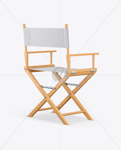 Wooden Director's Chair Mockup