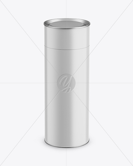 Glossy Paper Tube Mockup - Front View (High-Angle Shot)