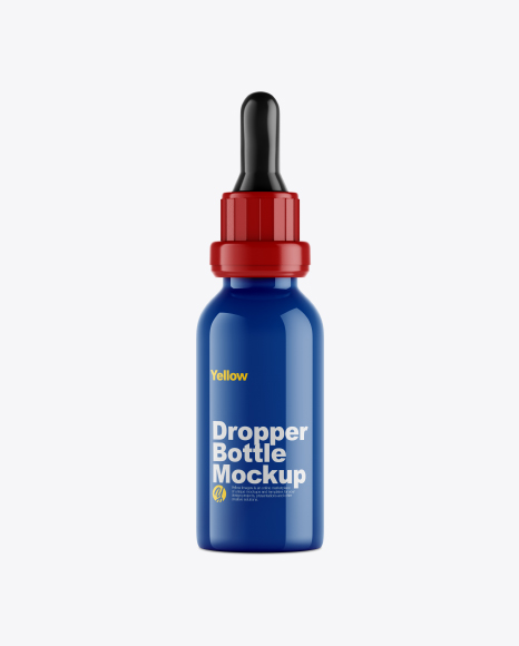 Glossy Dropper Bottle Mockup