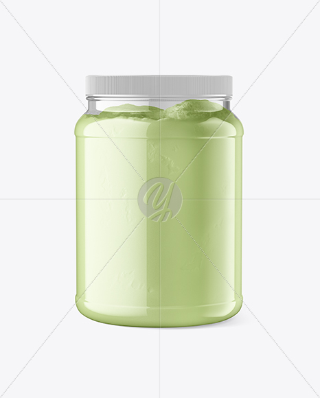 Clear Protein Jar Mockup