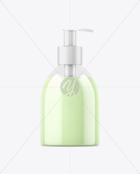 Clear Liquid Soap Bottle Mockup