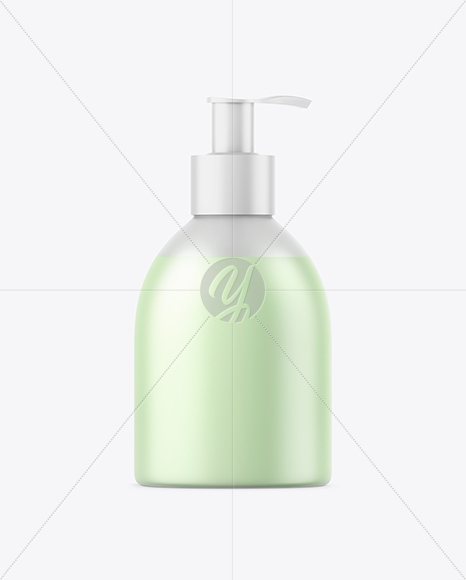 Clear Frosted Liquid Soap Bottle Mockup