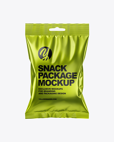 Metallic Snack Package Mockup - Snacks packaging mockup