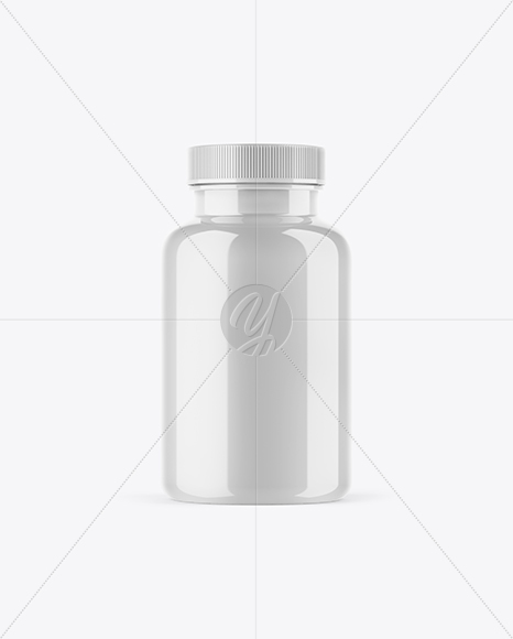 Glossy Pills Bottle Mockup