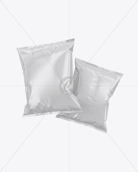Two Glossy Snack Packages Mockup