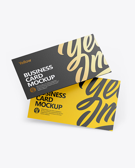 Two Textured Business Cards Mockup