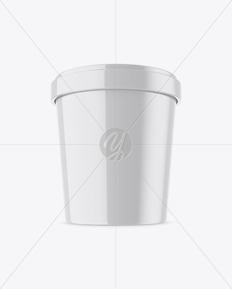 Glossy Ice Cream Cup Mockup