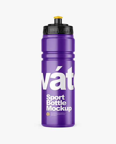 Glossy Plastic Sport Bottle Mockup